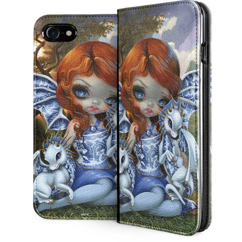 Fairy and Dragons with White and Blue Porcelain Wings by Jasmine Becket-Griffith iPhone Cases